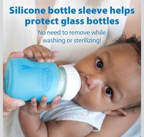 2 Pack Natural Flow Anti-Colic Options+ Wide-Neck Glass Baby Bottles 9oz/ 270ml. - Picture 6 of 8