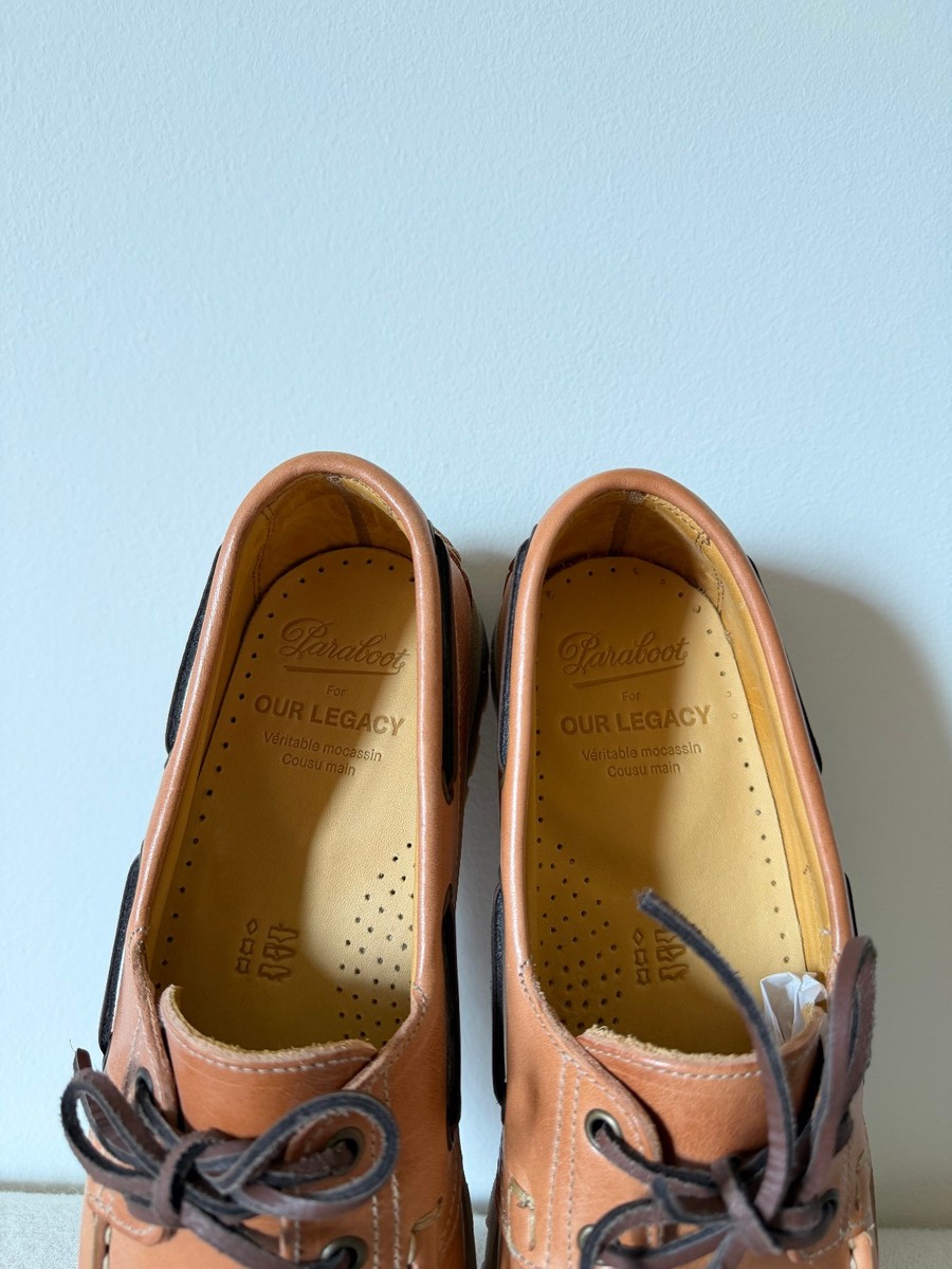 Paraboot x Our Legacy Malo Raid Leather Boat Shoes - Size US 9