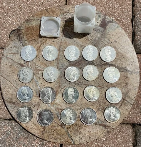 1963-1966 Canada $1 Dollar Silver Coins  80% Silver  Roll (20)  BU