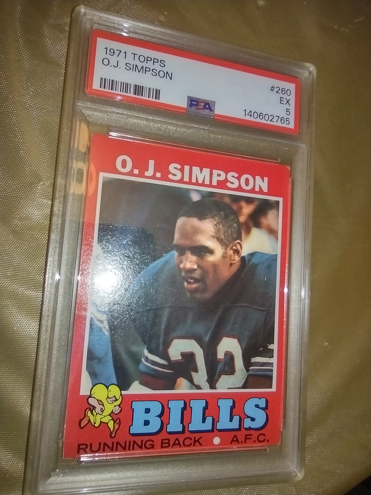 1971 topps - O.J. Simpson PSA EX 5 NFL Buffalo Bills 260