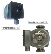 Pumpenkopf Ersatz Motor f. Grundfos UPS 25-40 130 Heizungspumpe Umwälzpumpe