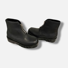 Bottega Veneta Women's Black Leather Torino Ankle Boots Shoe Size 41