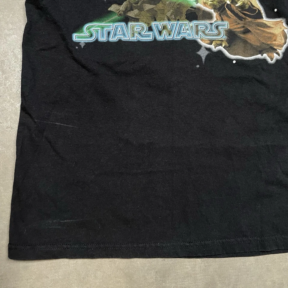 Star Wars Shirt Large Youth Kids 90s 00s Y2K Yoda Disney Theme-Park Movie Tee - Image 4 of 4