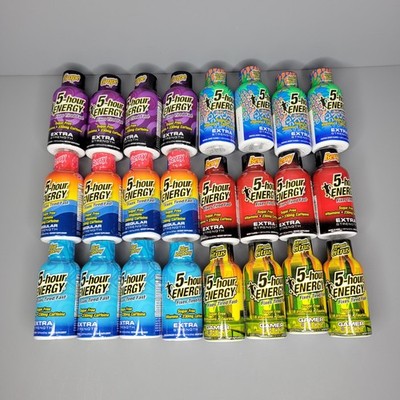 (24) 5-hour Energy Extra Strength, Variety, Energy Shot, 1.93oz. Bulk, 6 Flavors