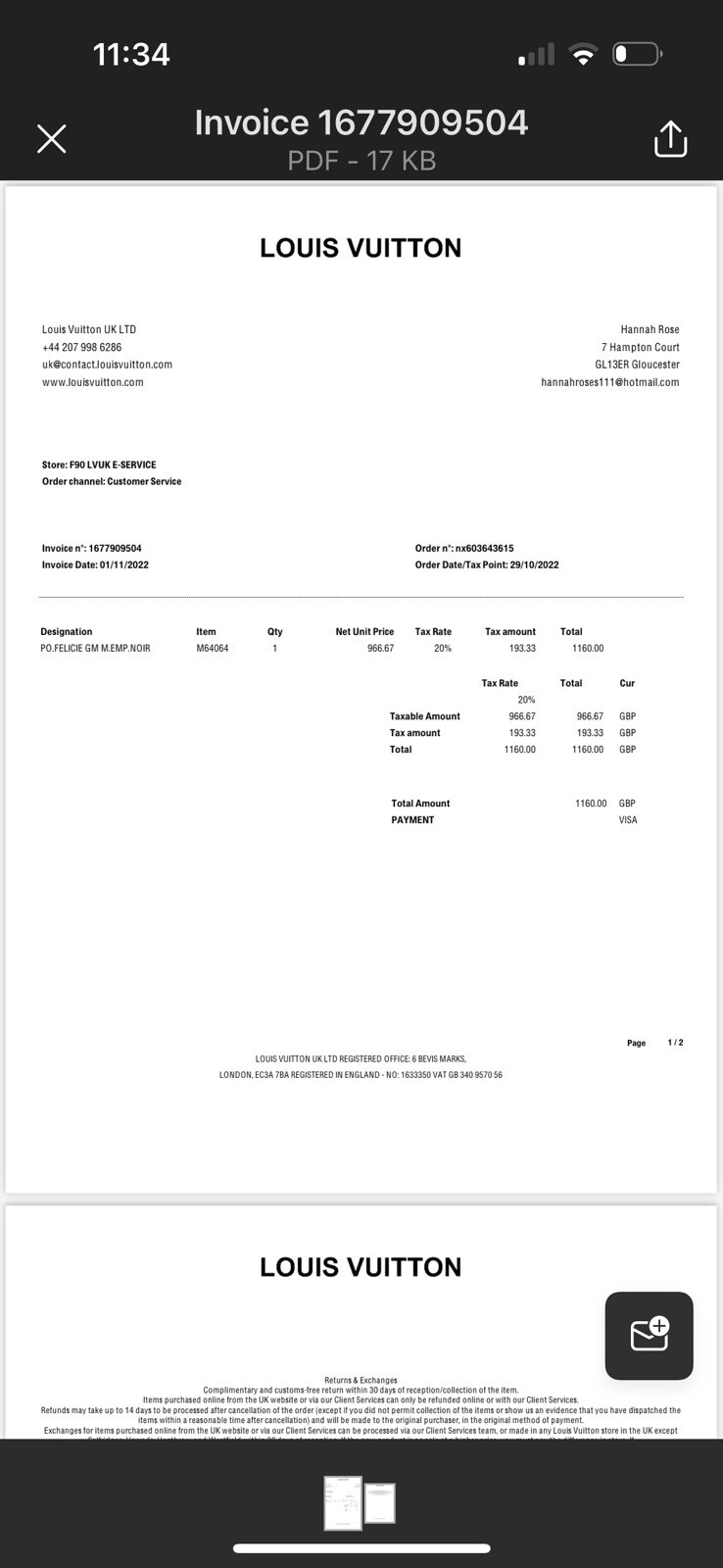 LOUIS VUITTON Pochette Felicie Monogram Empreinte Cross Body Bag Black