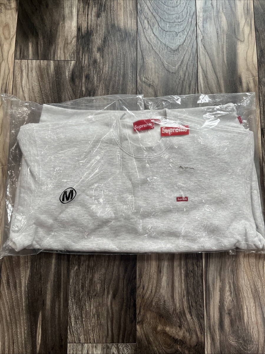 Supreme Small Box Logo Crewneck Sweatshirt Heather Grey/Multicolor