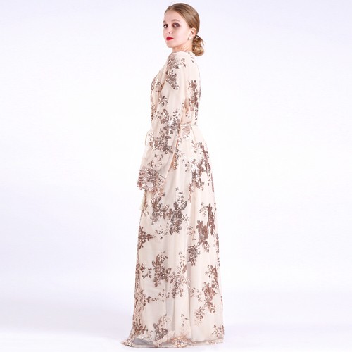 Ramadan Open Robe Abaya Women Embroidery Cardigan Long Dress Muslim Kimono Gown - Picture 17 of 117