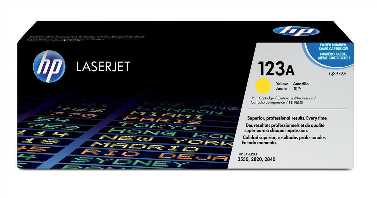 Genuine HP Q3972A Yellow Toner Cartridge 2550 2820 2840 A- VAT Inc