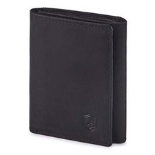 Wallet for Men Trifold Real Leather RFID Blocking Credit Card Case,ID Window