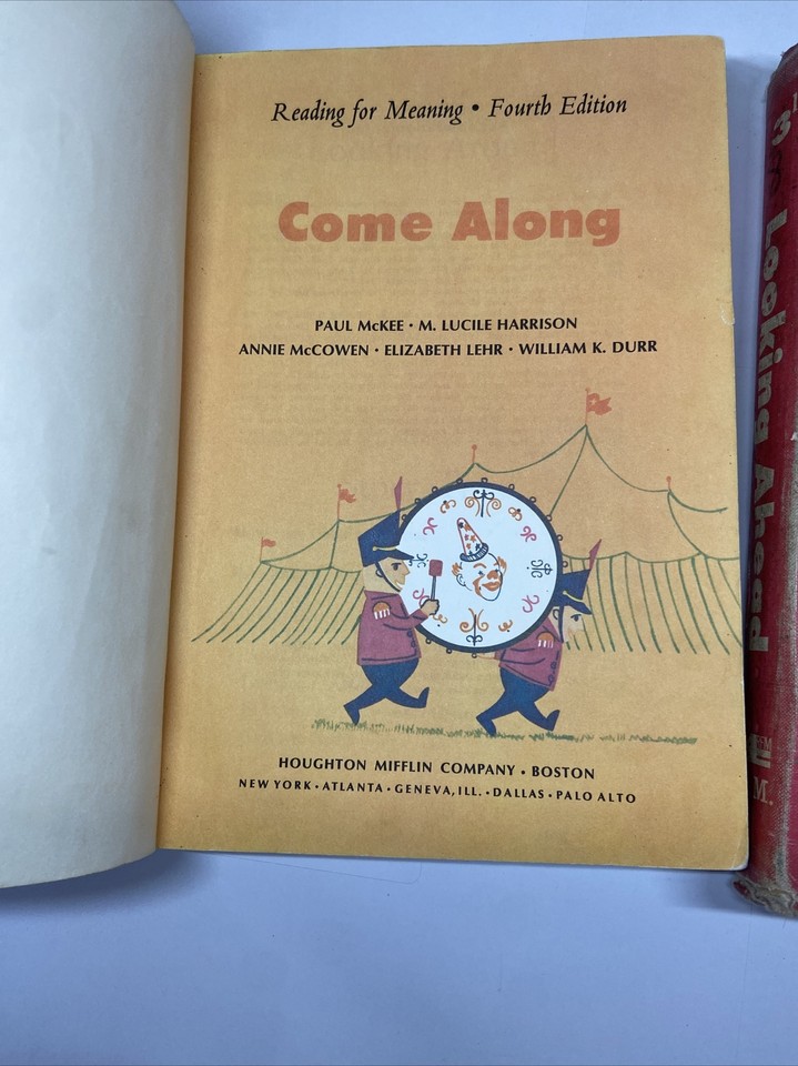 Lot Of Two Vintage Grade School Houghton Mifflin Textbooks Reading For