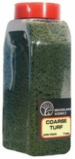 Woodland Scenics 1365 Turf Coarse DARK GREEN 32 oz Shaker - NIB