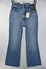 New Levi's Premium 70s High Rise Flare Stretch Blue Jeans Womens Size 26x32