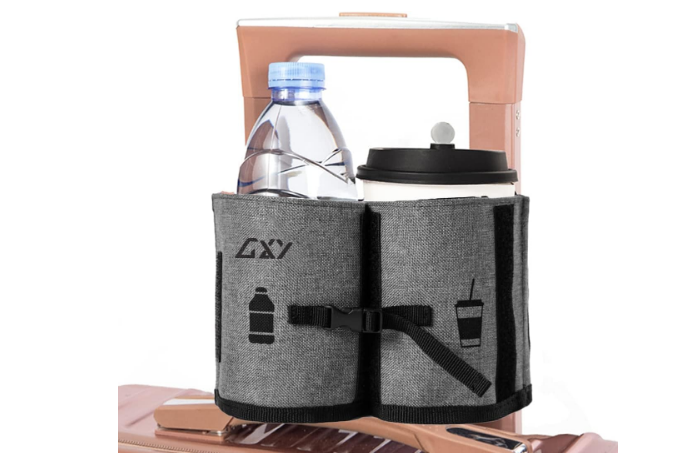 Suitcase Travel Cup Holder Luggage Two Coffee Mugs Portable Universal Traveler-image