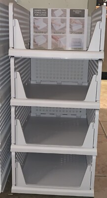 4 PACK - Stackable But Collapsible Plastic Storage Bins NEW!! Offers accepted!
