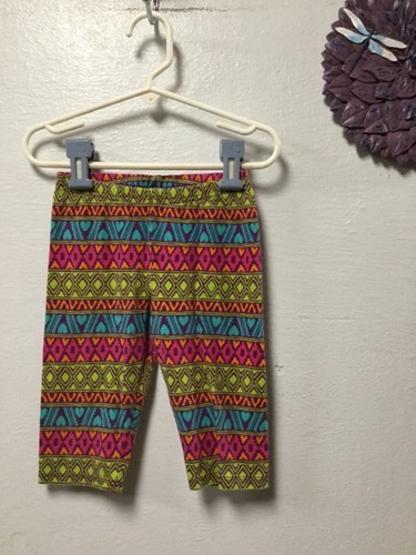 Jumping Beans Girls Knee Pants Size 5 Colorful Red Yellow Blue Elastic Waist 132