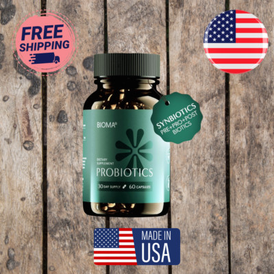 Bioma Probiotics for Digestive Health 3 In 1 Gut Health Probiotic Capsules