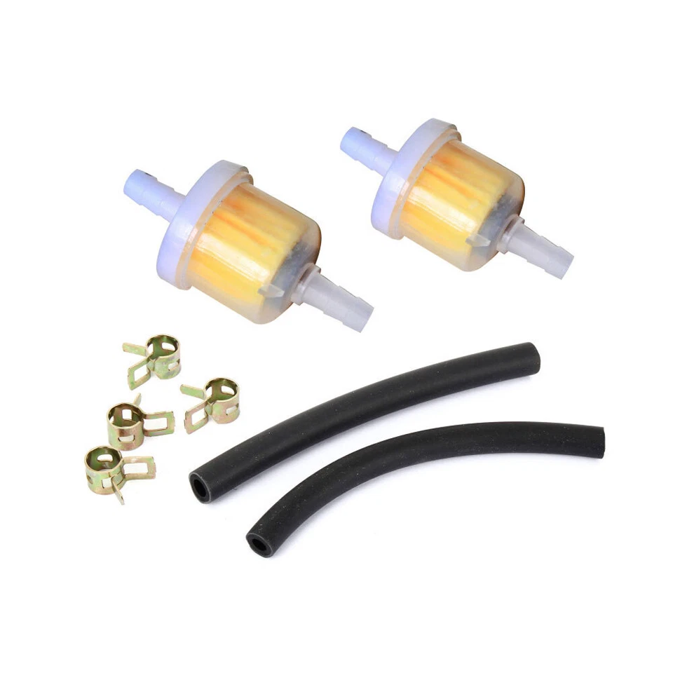 1 juego universal de filtro de combustible de gasolina en línea y clips para filtro de aceite de gasolina Foto 4 de 4
