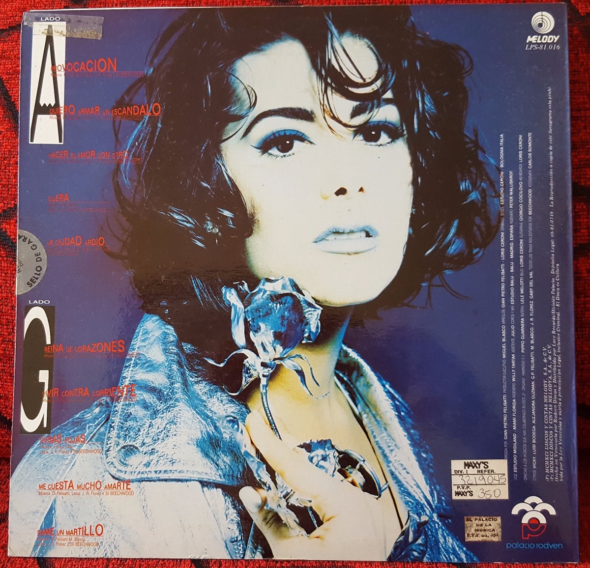 ALEXANDERGELMANサイン入りCD-ROMアレクサンダーゲルマン Latin Rock ALEJANDRA GUZMAN **FLOR DE PAPEL** VERY SCARCE 1991 LP