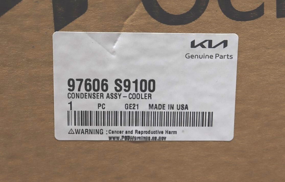 NEW OEM A/C Condenser 97606S9100 for Kia Telluride 3.8L 2020-2023