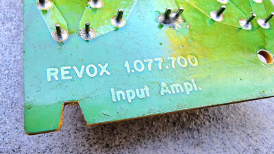 Carte ReVox A77 MK II carte 1.077.715 Rec relais non testé non