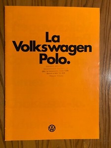 1976 Volkswagen VW Polo Sales Brochure - French Text - Garage Maubeuge, Paris