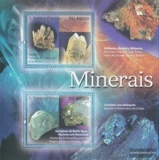 Sao Tome e Principe bloc-feuillet 824 neuf avec gomme originale 2011 minéraux