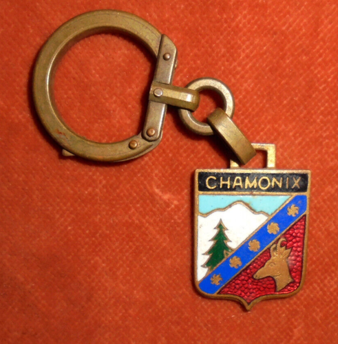 Insigne Émaillé AUGIS - École De Ski De Chamonix Mont-Blanc - Vintage Français