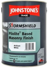 Johnstone's Trade Stormshield Pliolite-Based Masonry Paint in Brilliant White 5L