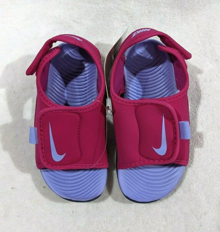 Sandalias Nike Sunray Adjust 5 V2 (TD) Fireberry/Púrpura para niñas pequeñas-Talla Asst NWB Foto 2 de 4