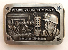 Vintage Peabody Coal Company Belt Buckle Eastern Division Safety Award 1982
