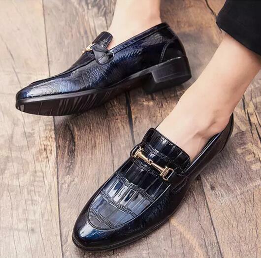 Belk Men Dress Shoesmen's Crocodile Grain Leather Slipon, 46 OFF