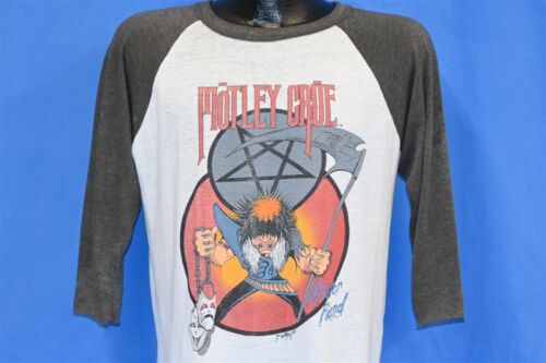 vintage 80s MOTLEY CRUE THEATRE OF PAIN WORLD TOUR 1985-86 ROCK t-shirt LARGE L - Picture 1 of 8