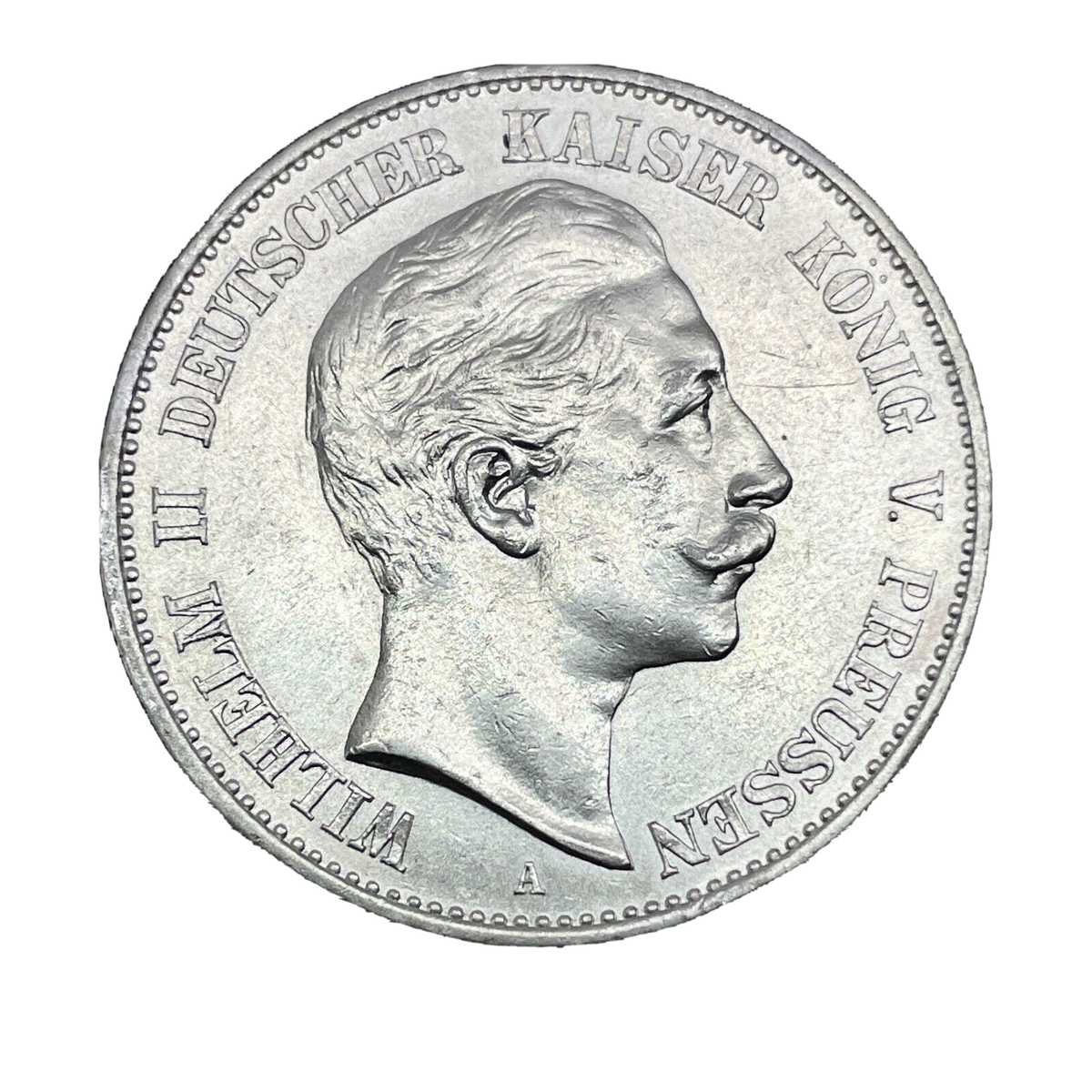 1901 A German States Prussia 2 Mark Kaiser Wilhelm II. 0.900