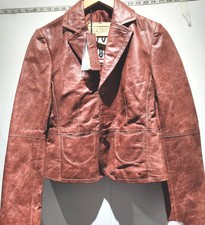 Aviatrix Brown Small Leather Jacket For Women