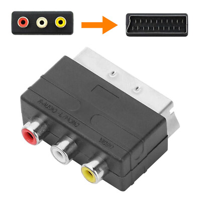 Scart Adapter TV AV Adapter 3 RCA Chinch Audio Video PS1/2/3 Xbox360 Nintendo