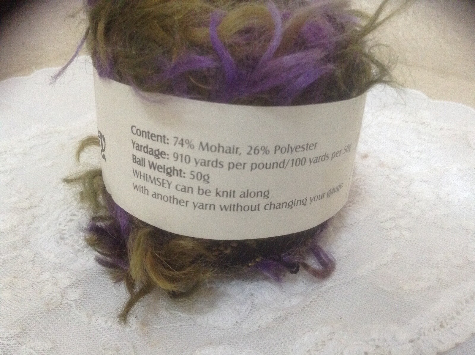 IRONSTONE YARN WHIMSEY 74 MOHAIR SPUN IN FRANCE 100 Yards, 50 grams eBay