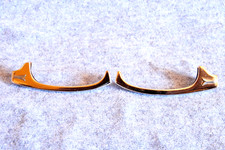 vintage eyeglasses browline aluminum brow pair gold 46