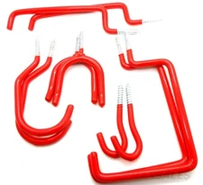 STORAGE HOOK Assortment 10PC Set Hanging Bike, Ladder, Tools & Much More