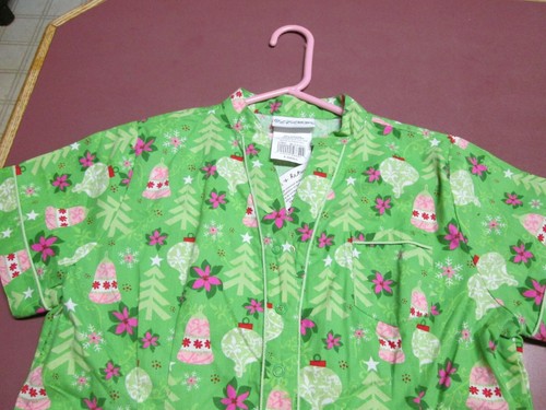 NEU MIT ETIKETT PINK POINSETTA & HELLGRÜN Peeling-Top KRAWATTE NEU VON Uniform Advantage XS - Bild 2 von 6