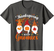 Thanksgiving With My Gnomies Funny Autumn Gnomes Youth Unisex T-shirt