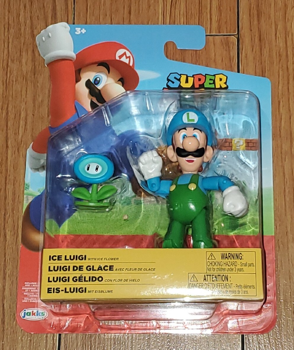 Ice Luigi Ice Flower World of Nintendo Super Mario Jakks Pacific
