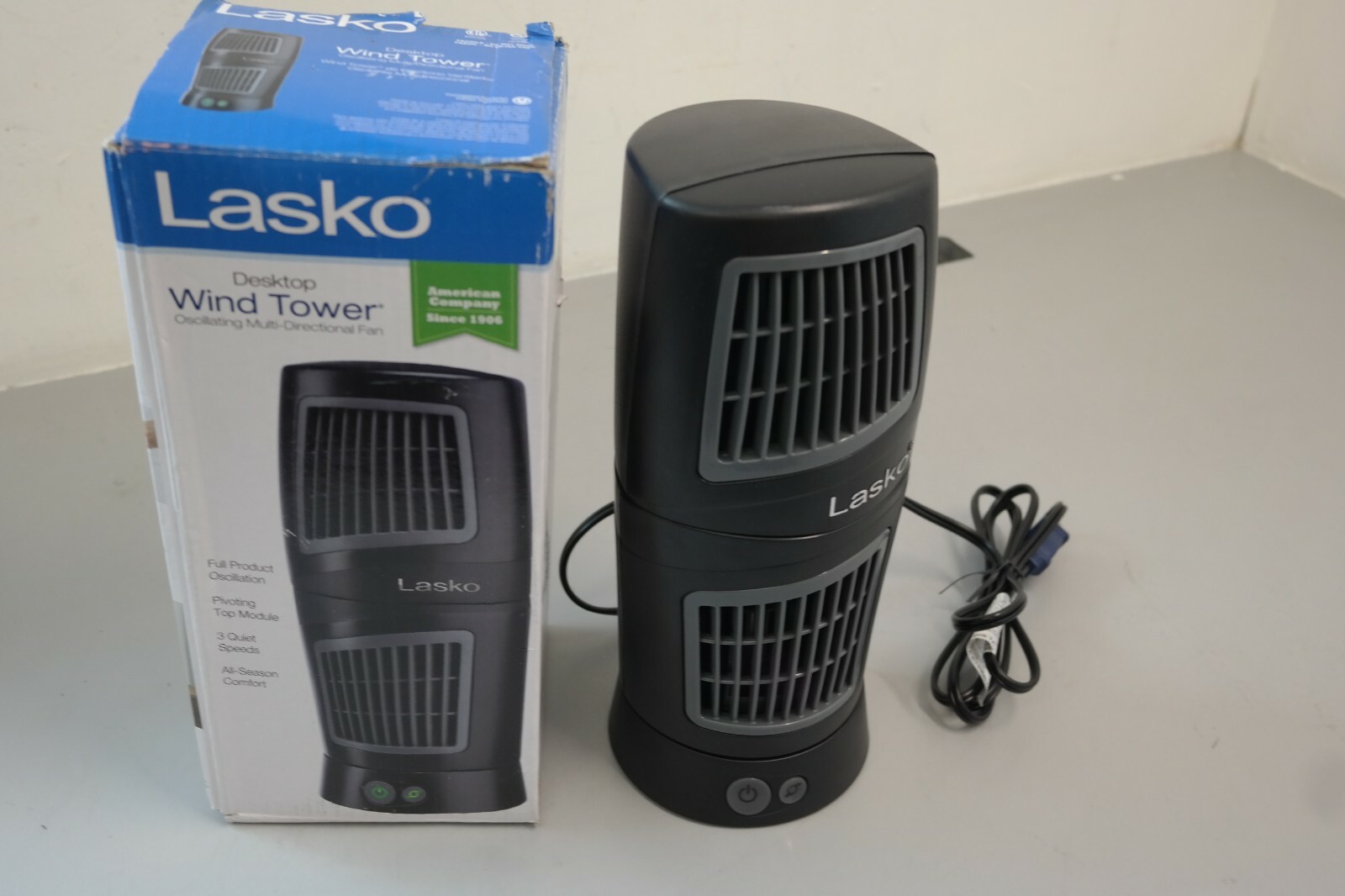 Lasko - Twist-Top Personal Fan - Black (11C) 46013454058 | eBay