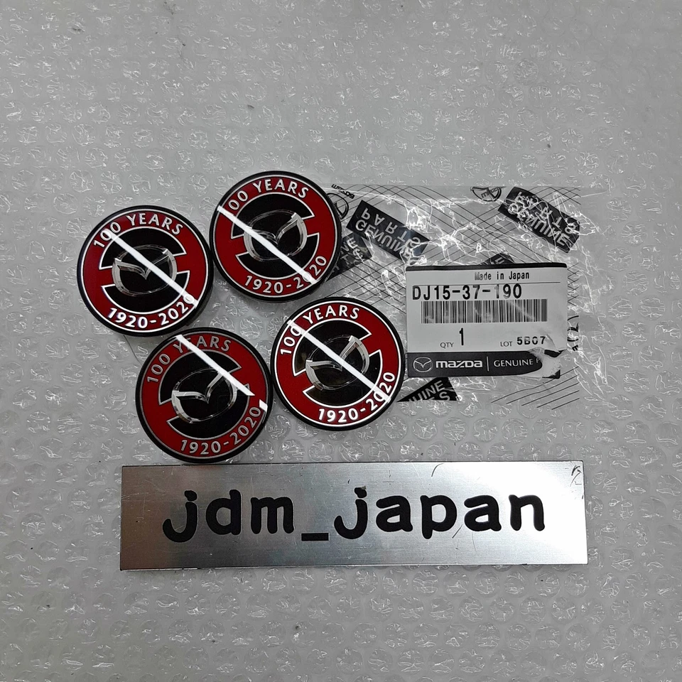 Juego de 4 tapacubos centrales para rueda Mazda MX-5 MIATA 100 aniversario genuinos JDM OEM nuevos Foto 3 de 4
