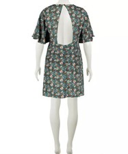 Women’s Green Floral Print Tea Dress Size 10-12 (Medium) BNWT