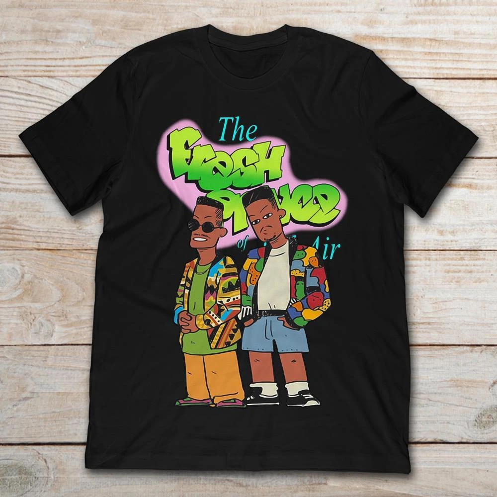 T-shirt Unisex Anni '90 A Righe Verdi E Gialle – Bel Air Prince – 100% Cotone, Maniche Corte, Perfetta Per Vestiti E Abiti Casual