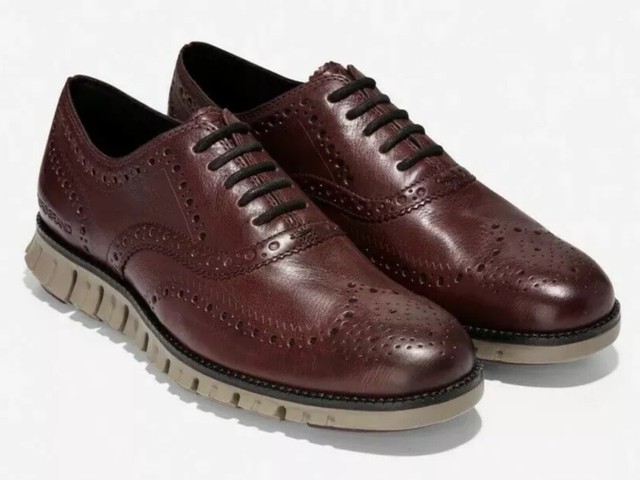 Cole Haan Zerogrand Wingtip Oxford C30279 Burnished Wine Leather Men Size 15 for sale online | eBay