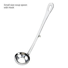 Stainless Steel Soup Ladles with Hook Long Spoons  for Kitchen Cooking