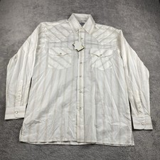 Desire Collection Long Sleeve Dress Shirt Mens Small White Orange Stripes NWT