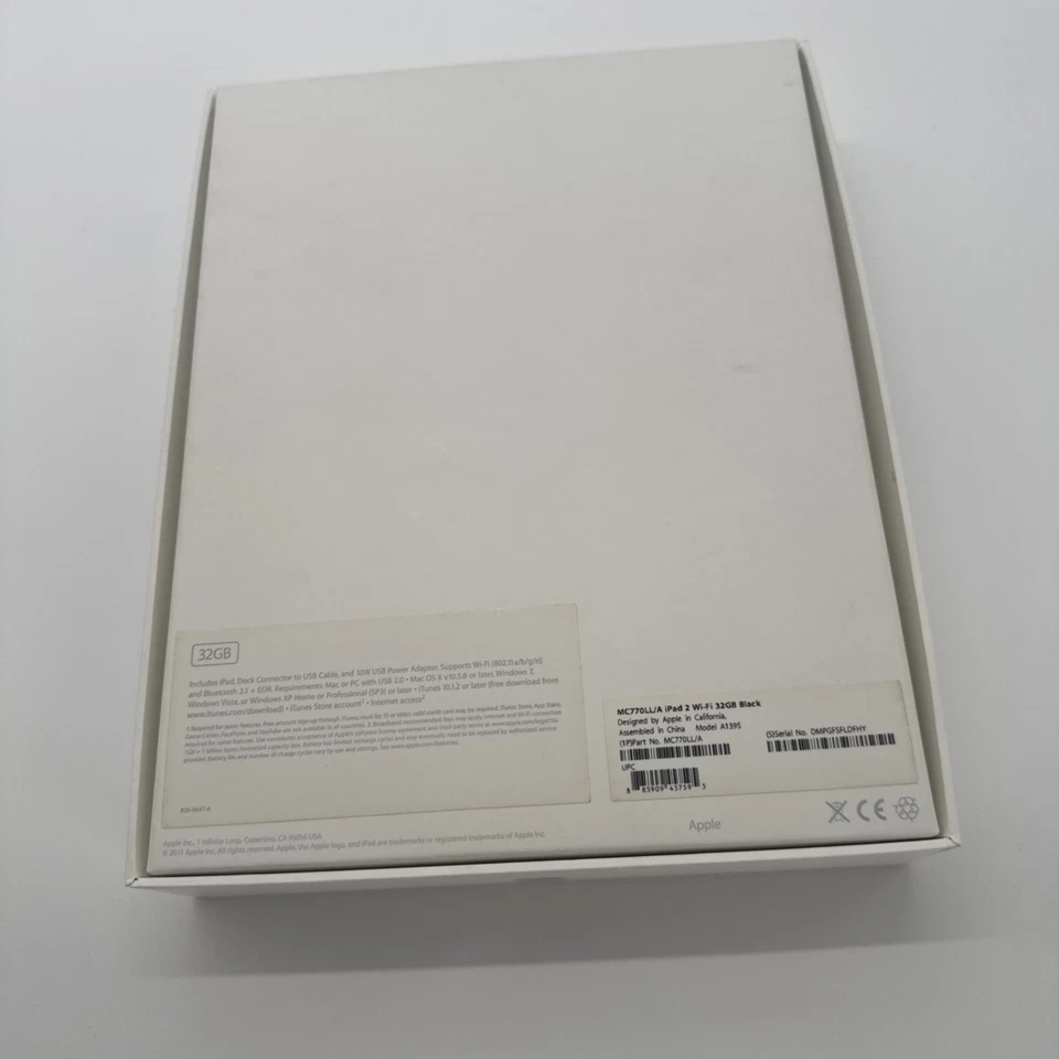 Apple iPad 2 Original Box USB Cable USB Power Adaptor WiFi 32GB MC770LL/A - Image 4 of 4