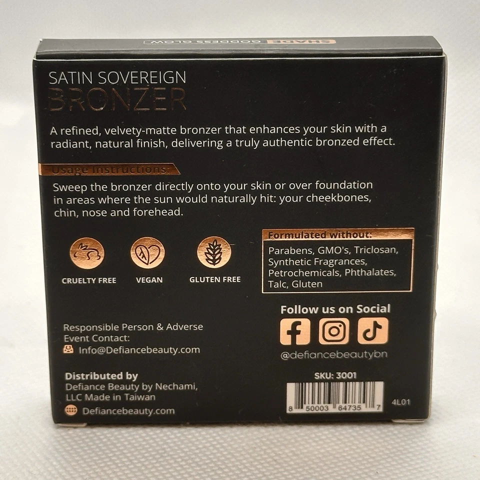 Defiance Beauty Satin Sovereign Bronzer in Goddess Glow Full Sz 0.26 oz/7.5g New - Image 3 of 4